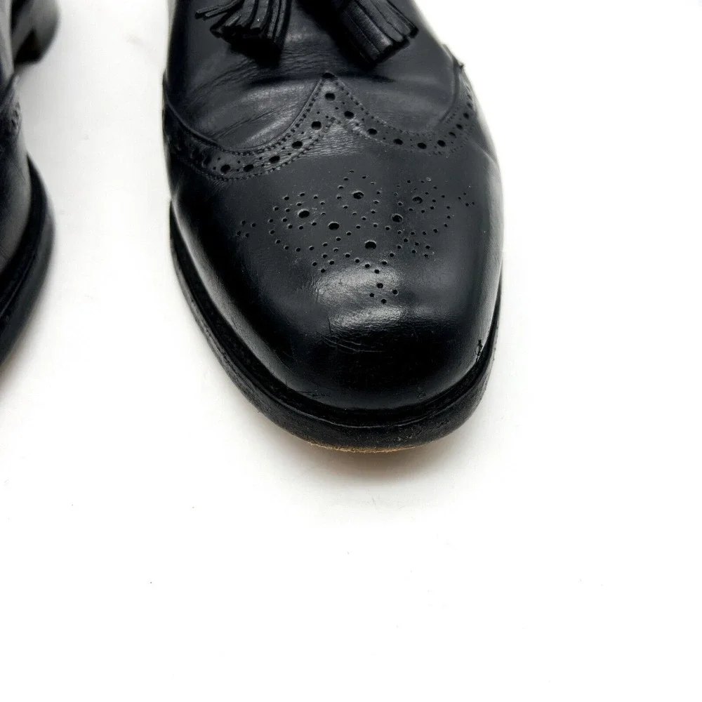 Grenson Bench Made English Leather Black Tassel Loafers Men's 13 B - Picture 4 of 16